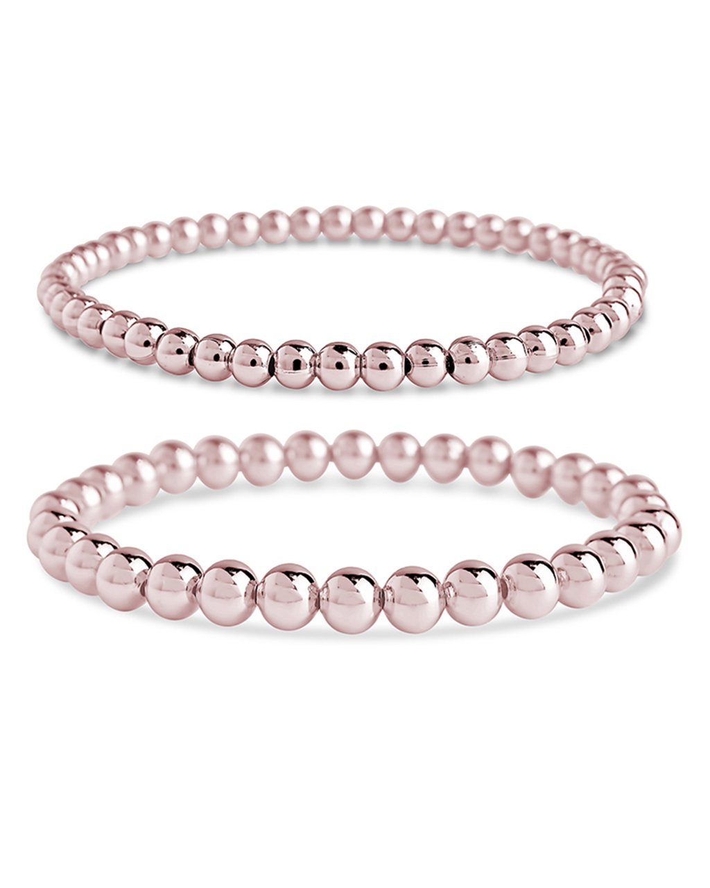 Sterling Silver Beaded Stretch Bracelet Sets - Image 5