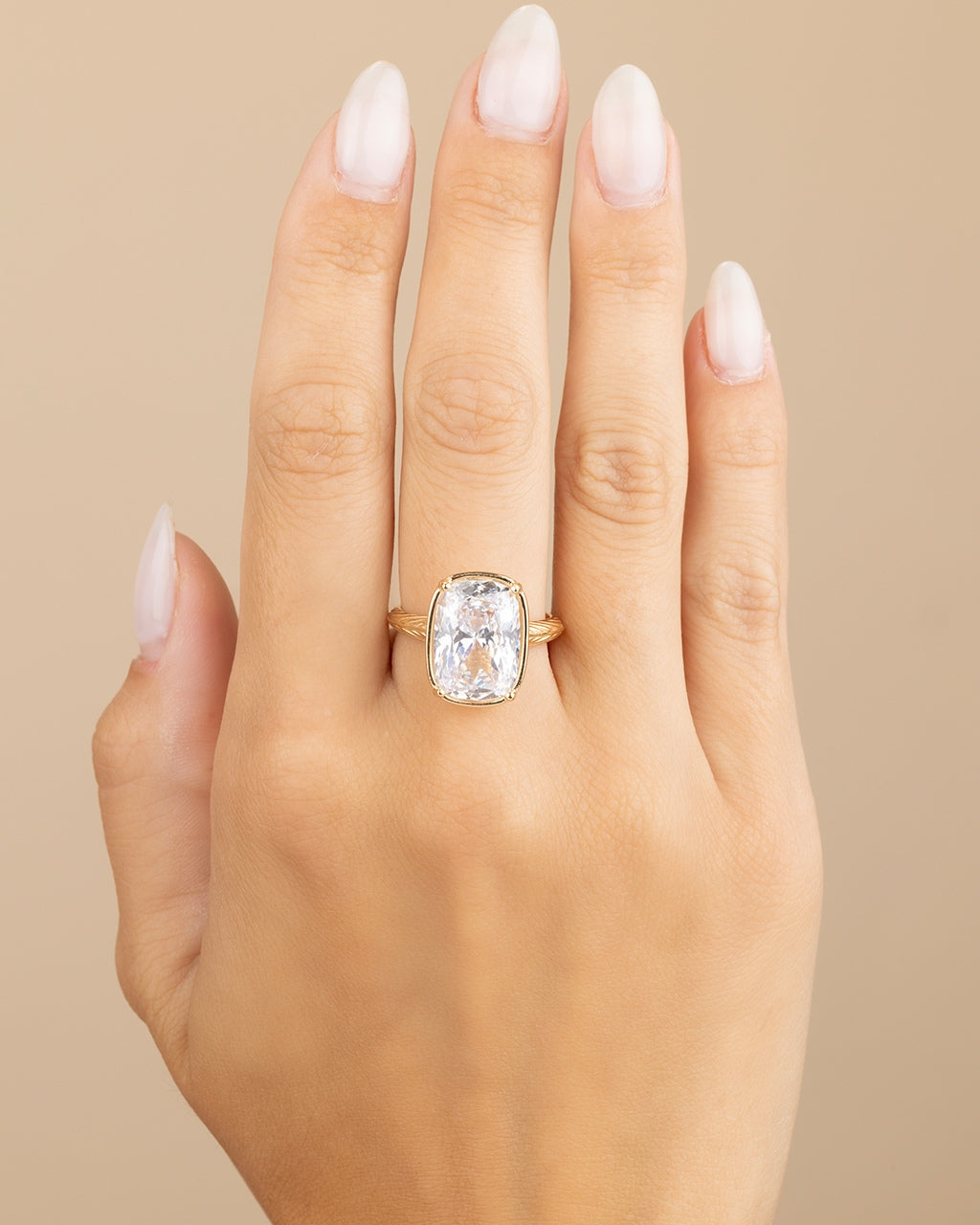 Sterling Silver Elongated Cushion Cocktail Ring - Image 9