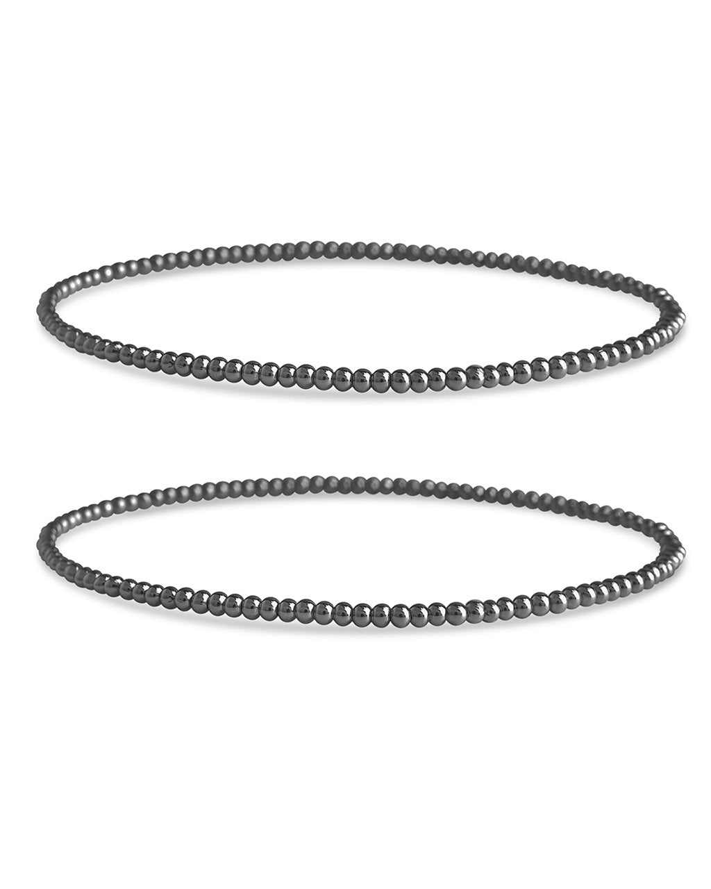 Sterling Silver Beaded Stretch Bracelet Sets - Image 18