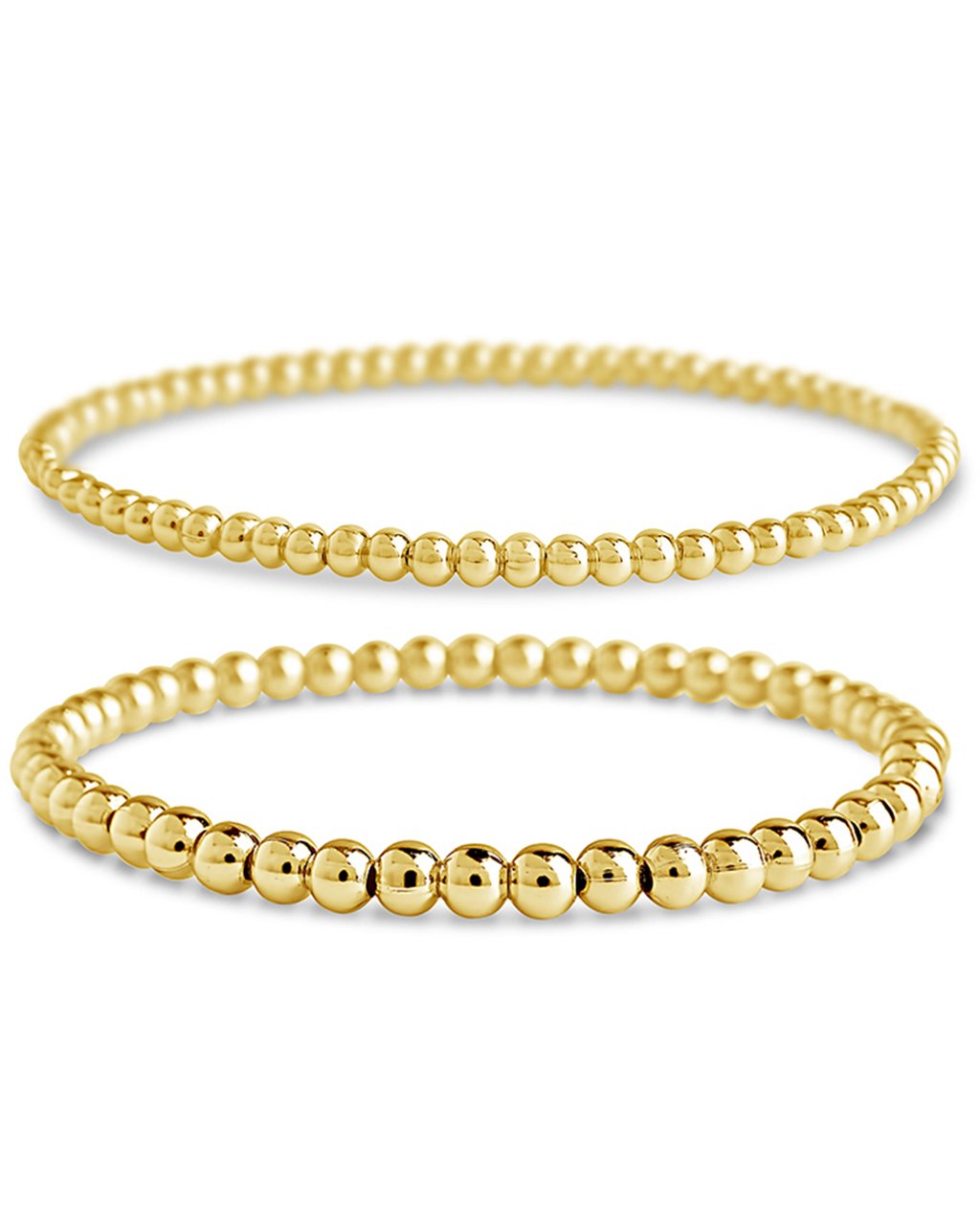 Sterling Silver Beaded Stretch Bracelet Sets - Image 9