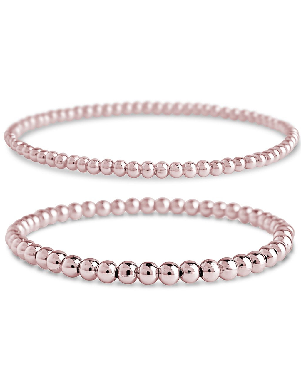 Sterling Silver Beaded Stretch Bracelet Sets - Image 15