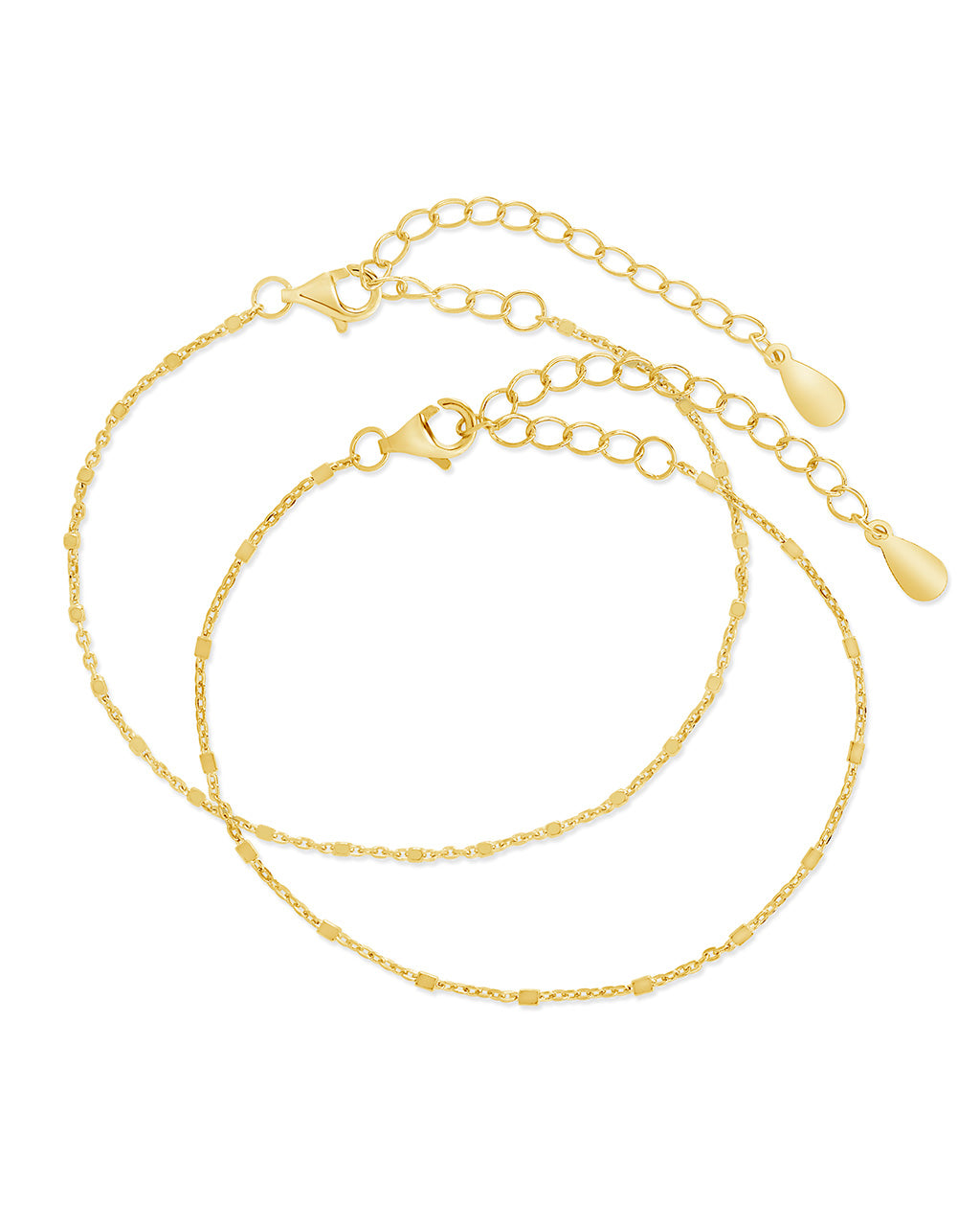 Sterling Silver Chloe Chain Bracelet Set of 2 - Image 2