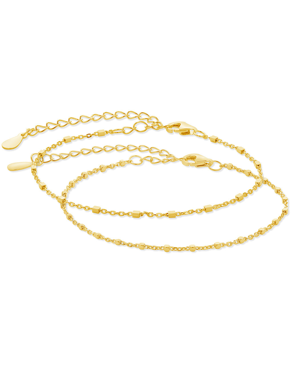 Sterling Silver Chloe Chain Bracelet Set of 2 - Image 4