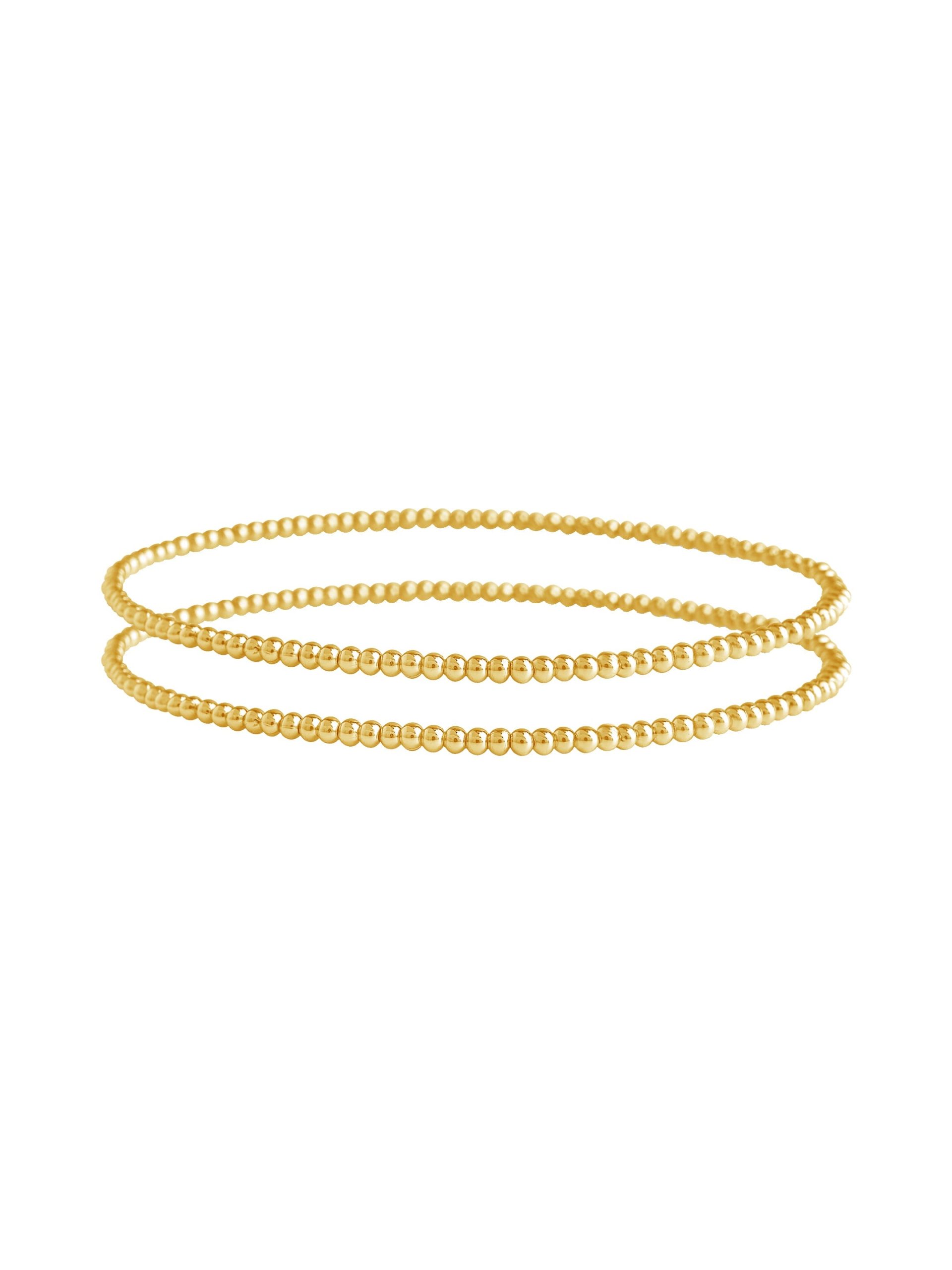 Sterling Silver Beaded Stretch Bracelet Sets - Image 20
