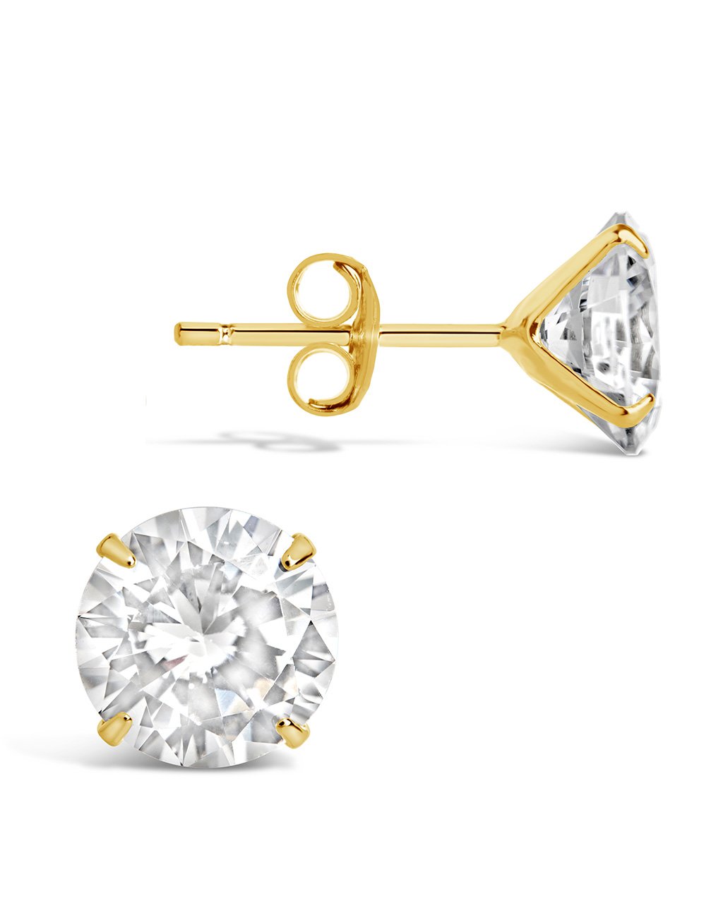 Sterling Silver 8mm CZ Stud Earrings - Image 8
