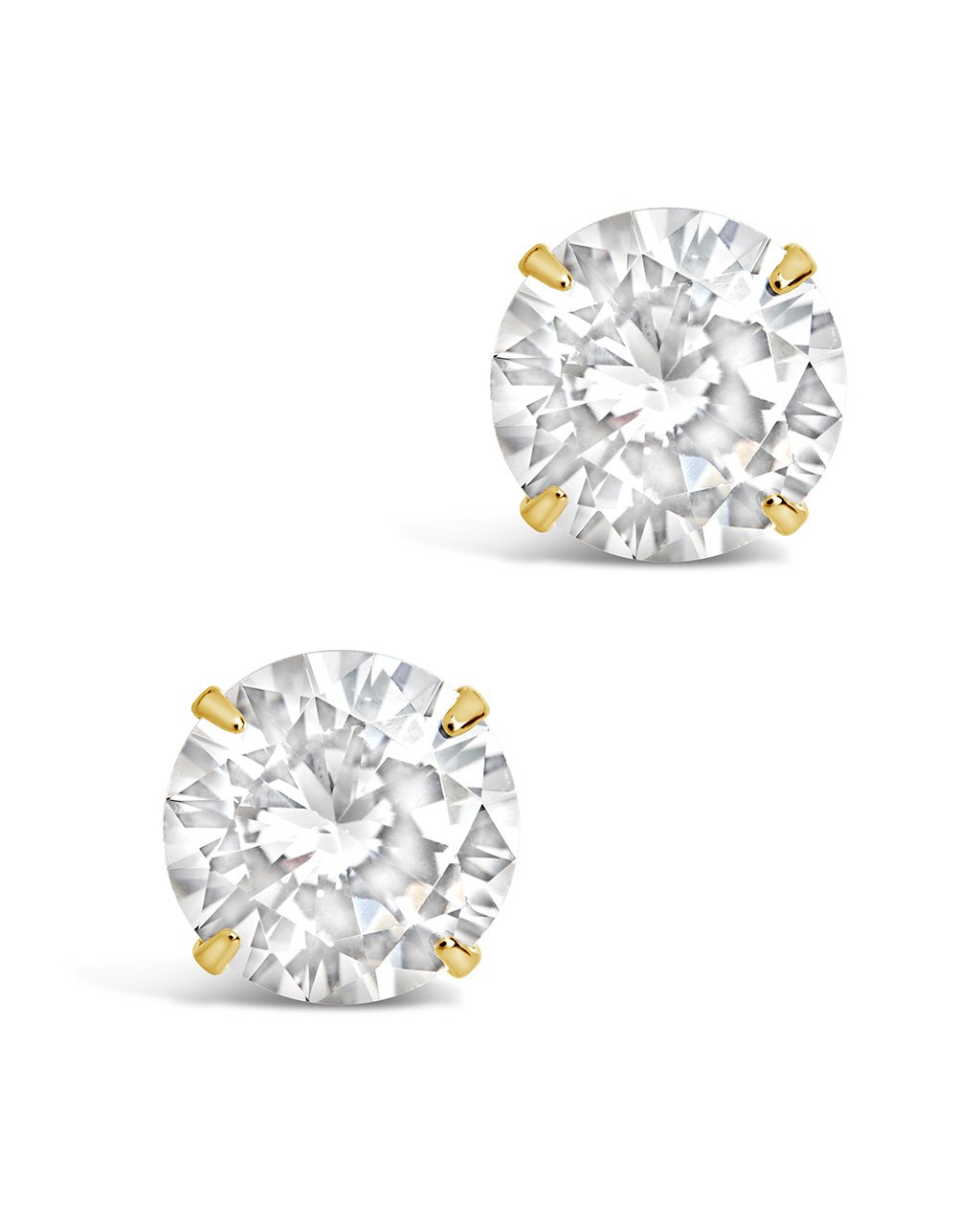 Sterling Silver 8mm CZ Stud Earrings - Image 5