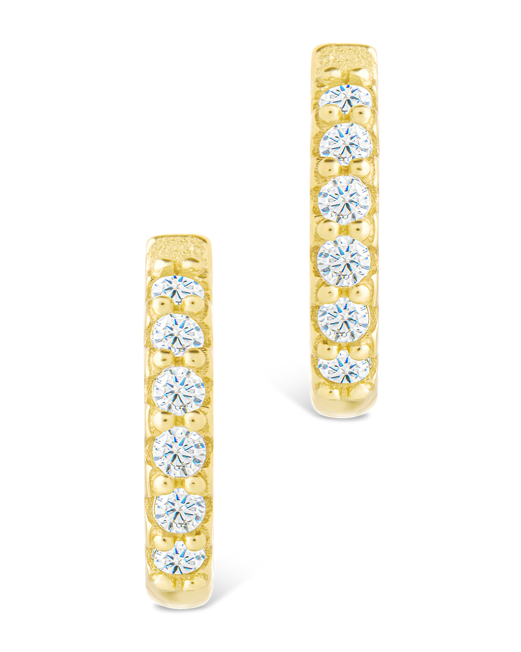 Sterling Silver Constance CZ Studded Statement Hoops - Image 15
