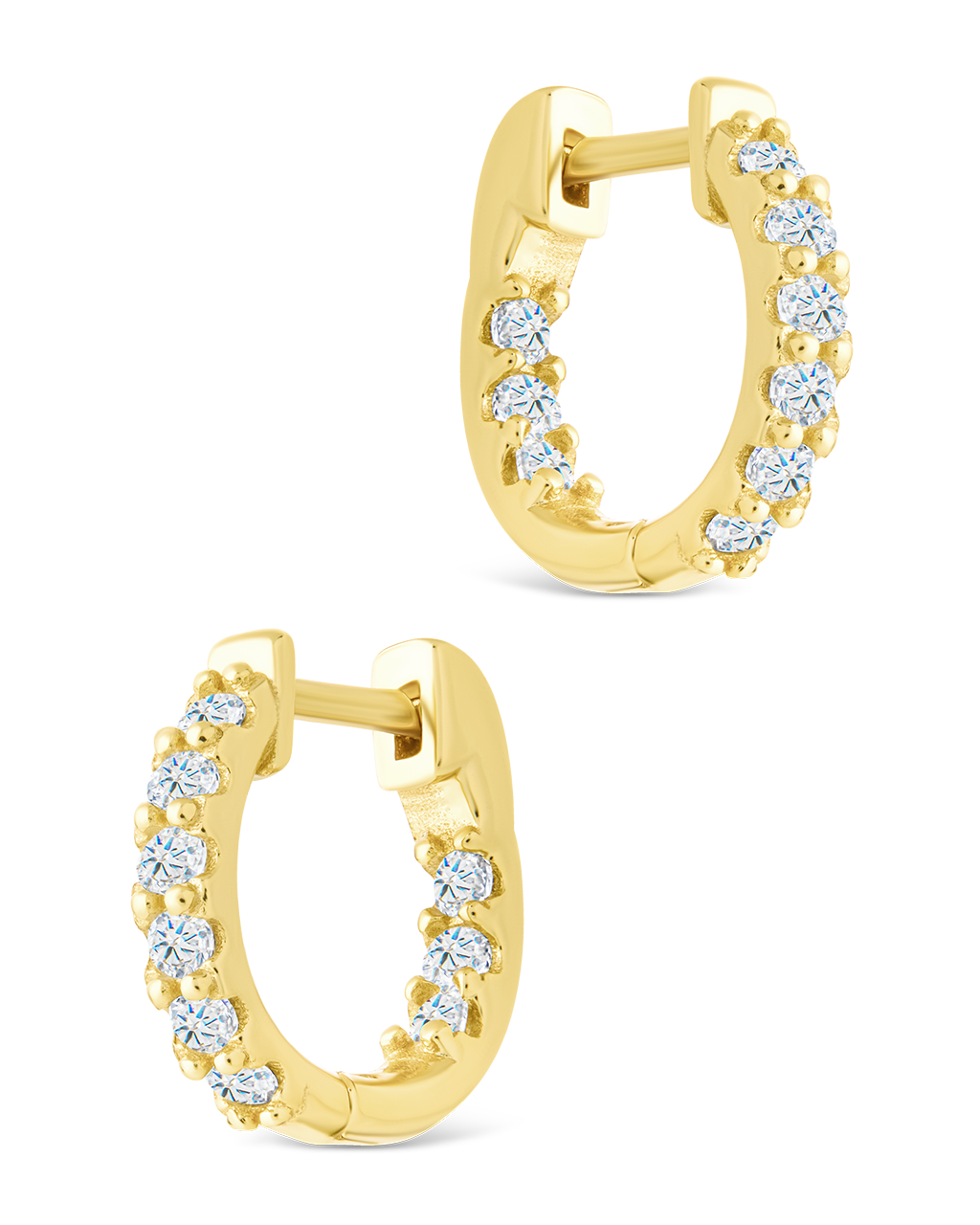 Sterling Silver Constance CZ Studded Statement Hoops - Image 16