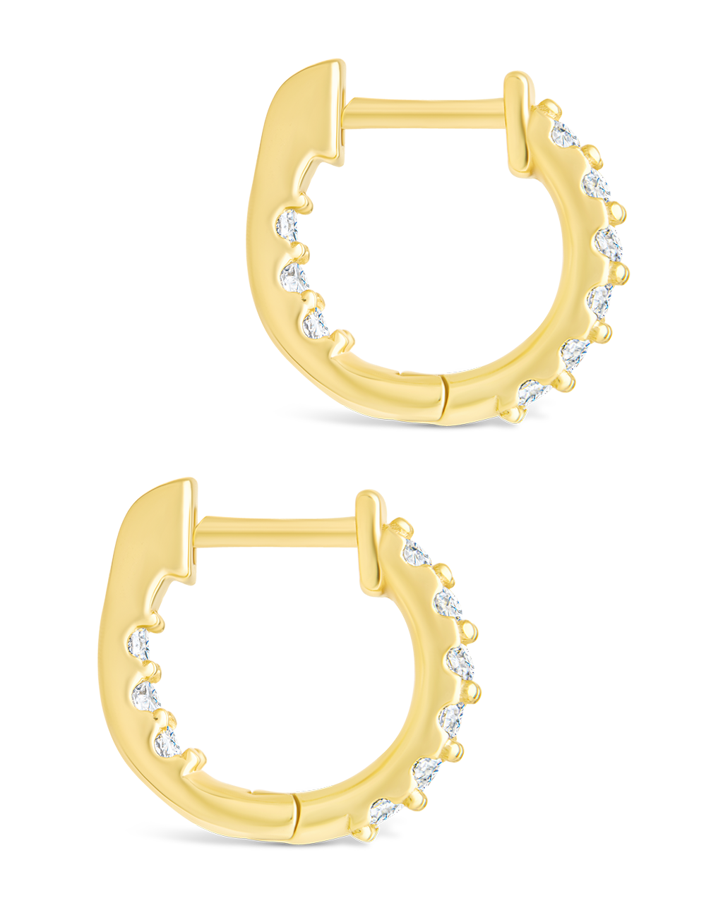 Sterling Silver Constance CZ Studded Statement Hoops - Image 17