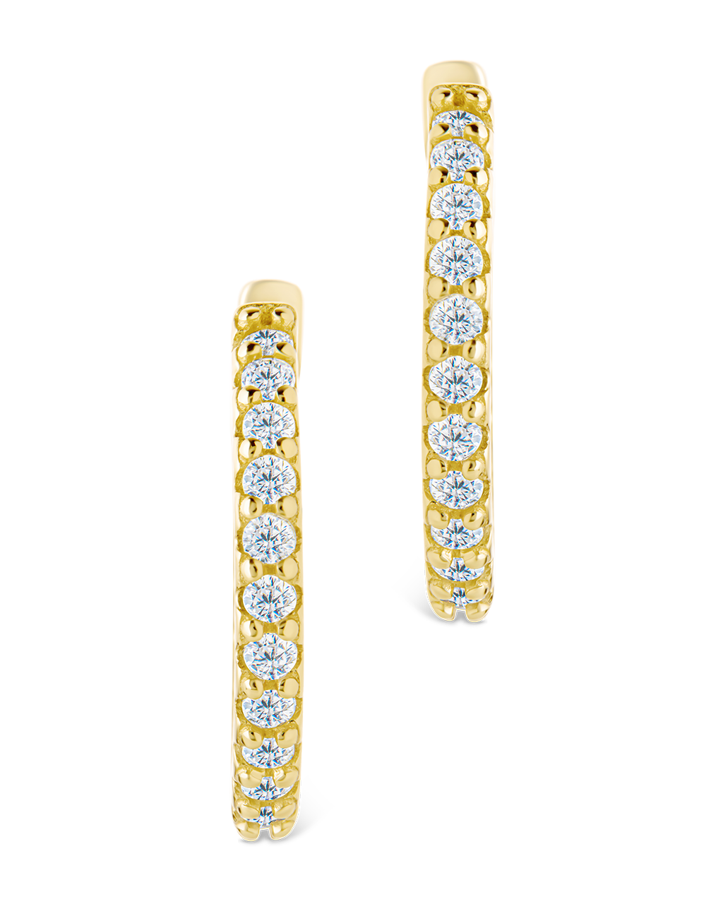 Sterling Silver Constance CZ Studded Statement Hoops - Image 18