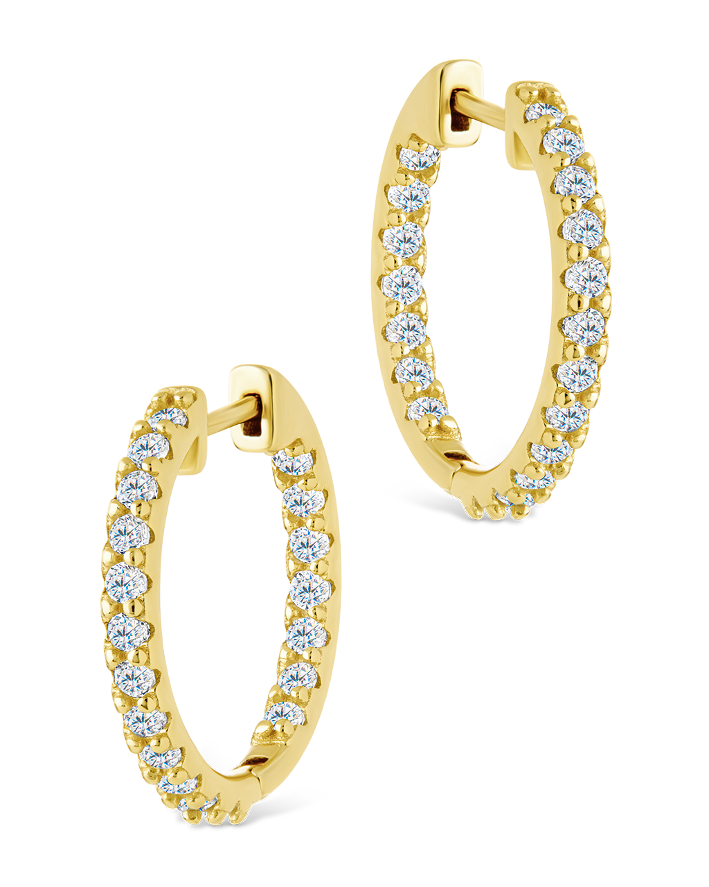 Sterling Silver Constance CZ Studded Statement Hoops - Image 19