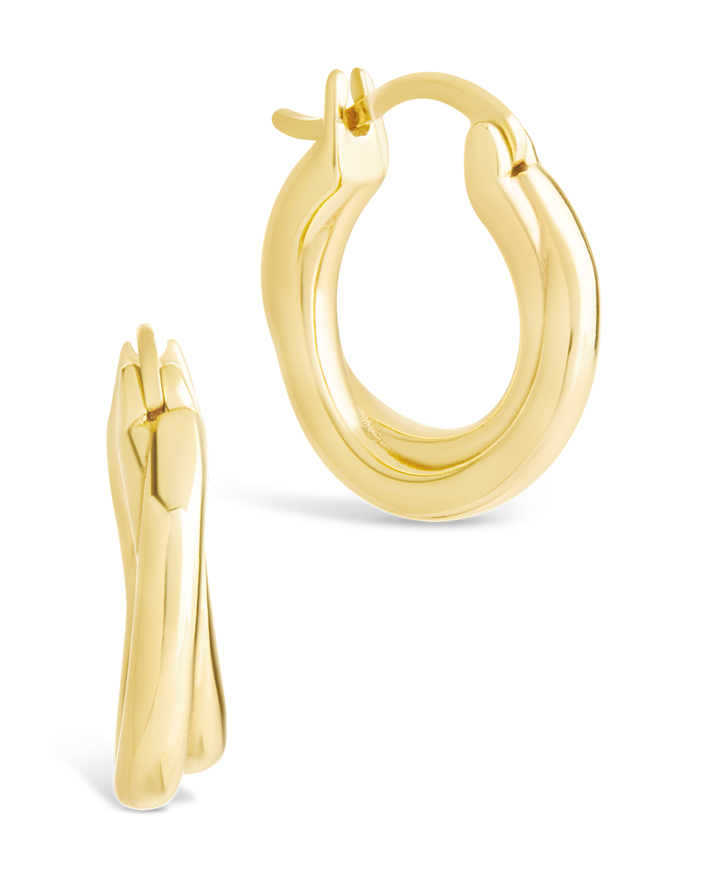 Sterling Silver Janice Twisted Hoop Earrings - Image 6