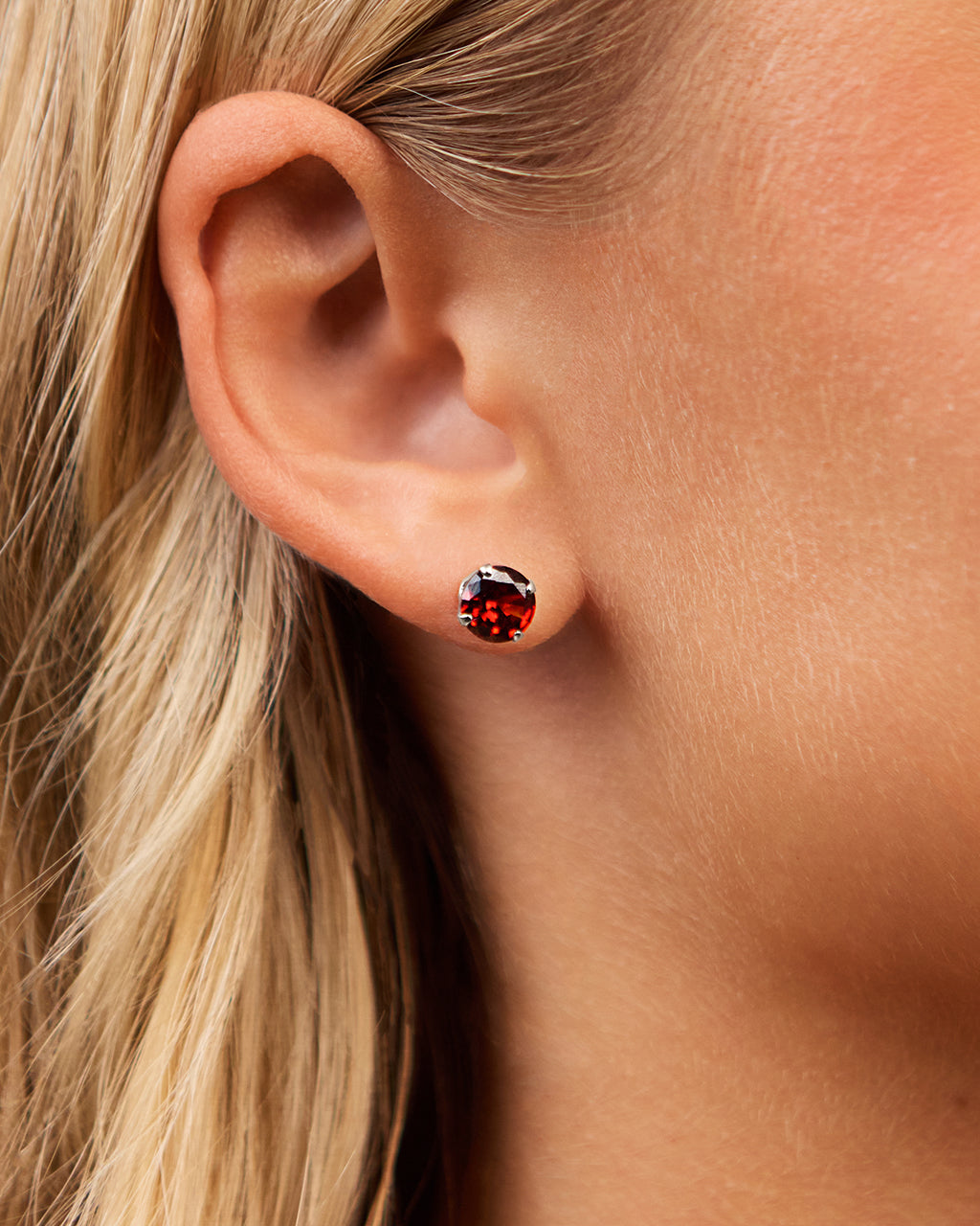 Sterling Silver 7mm Rainbow CZ Studs - Image 15