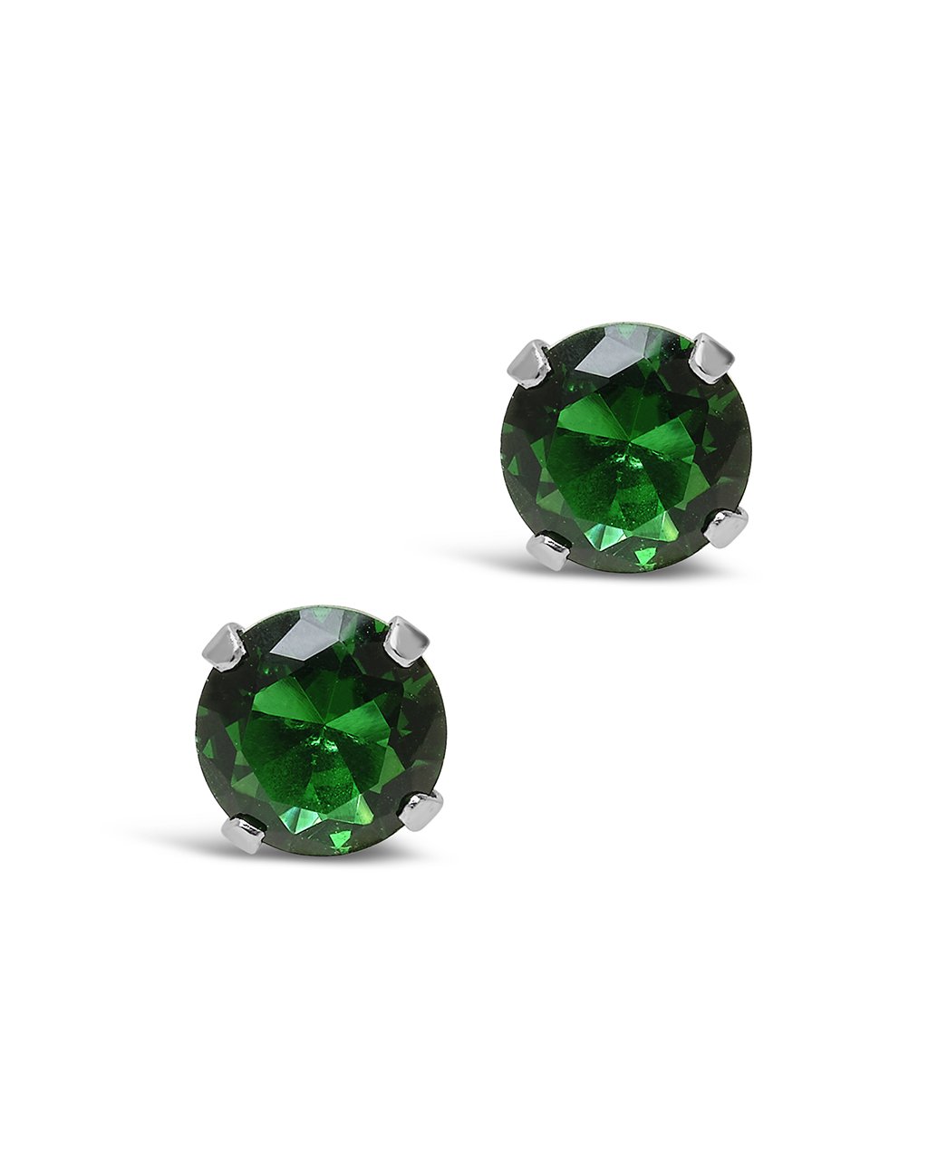 Sterling Silver 7mm Rainbow CZ Studs - Image 10
