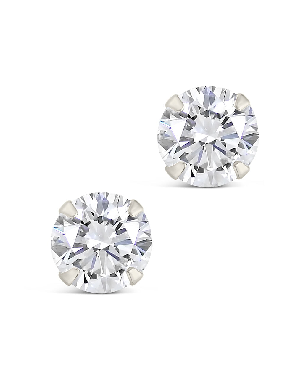 Sterling Silver 6mm CZ Stud Earrings - Image 7