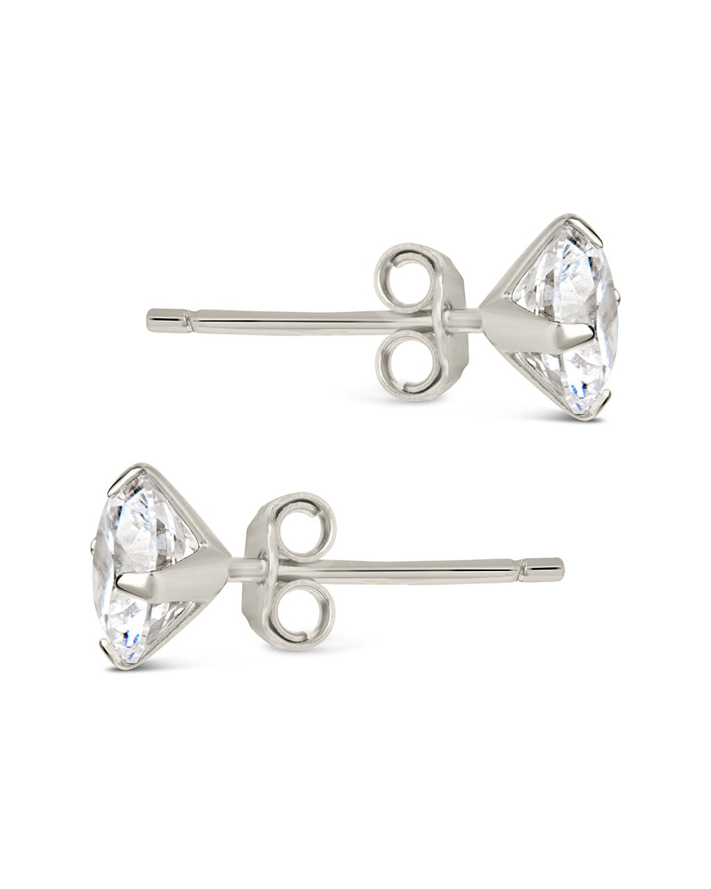 Sterling Silver 6mm CZ Stud Earrings - Image 9