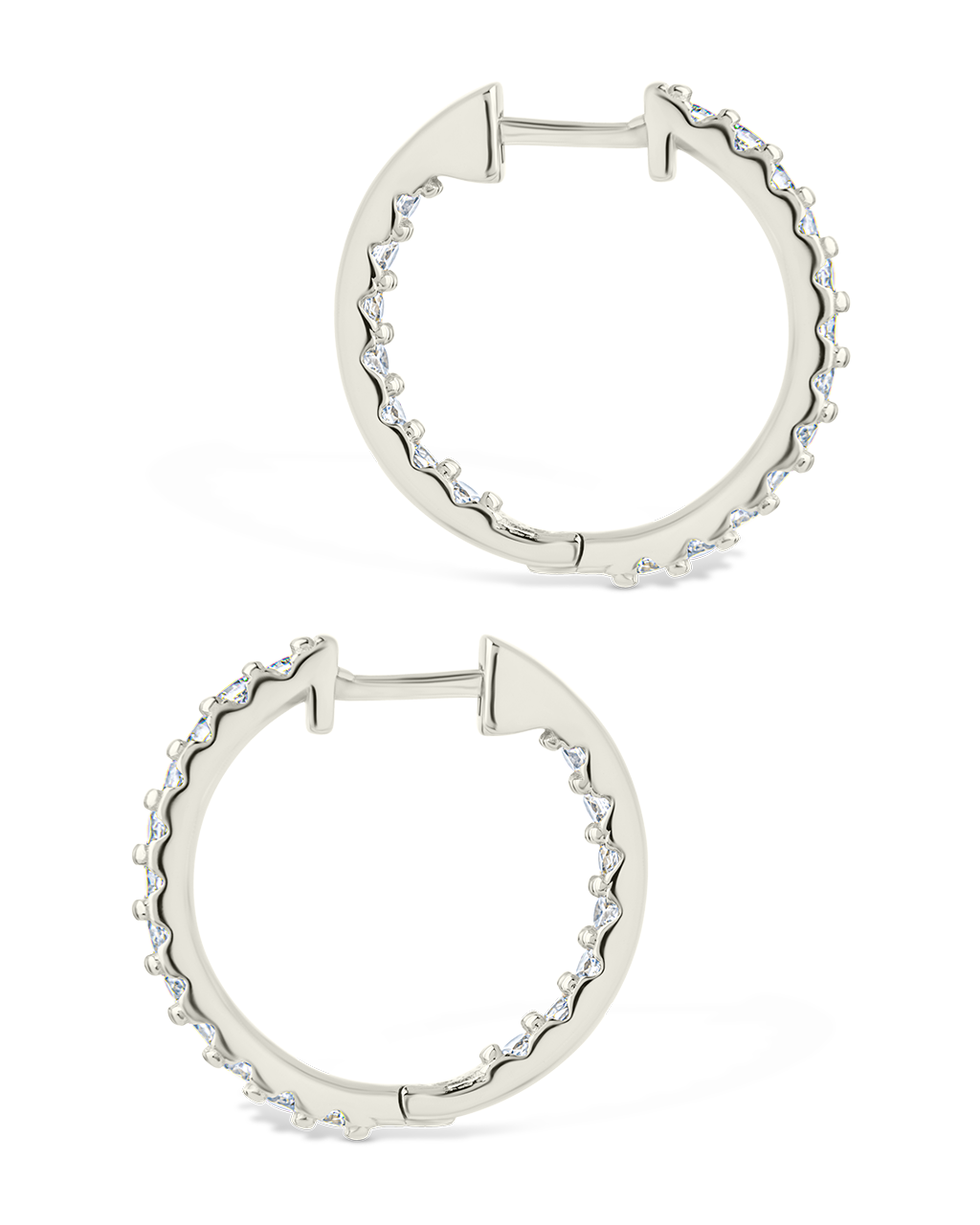Sterling Silver Constance CZ Studded Statement Hoops - Image 14