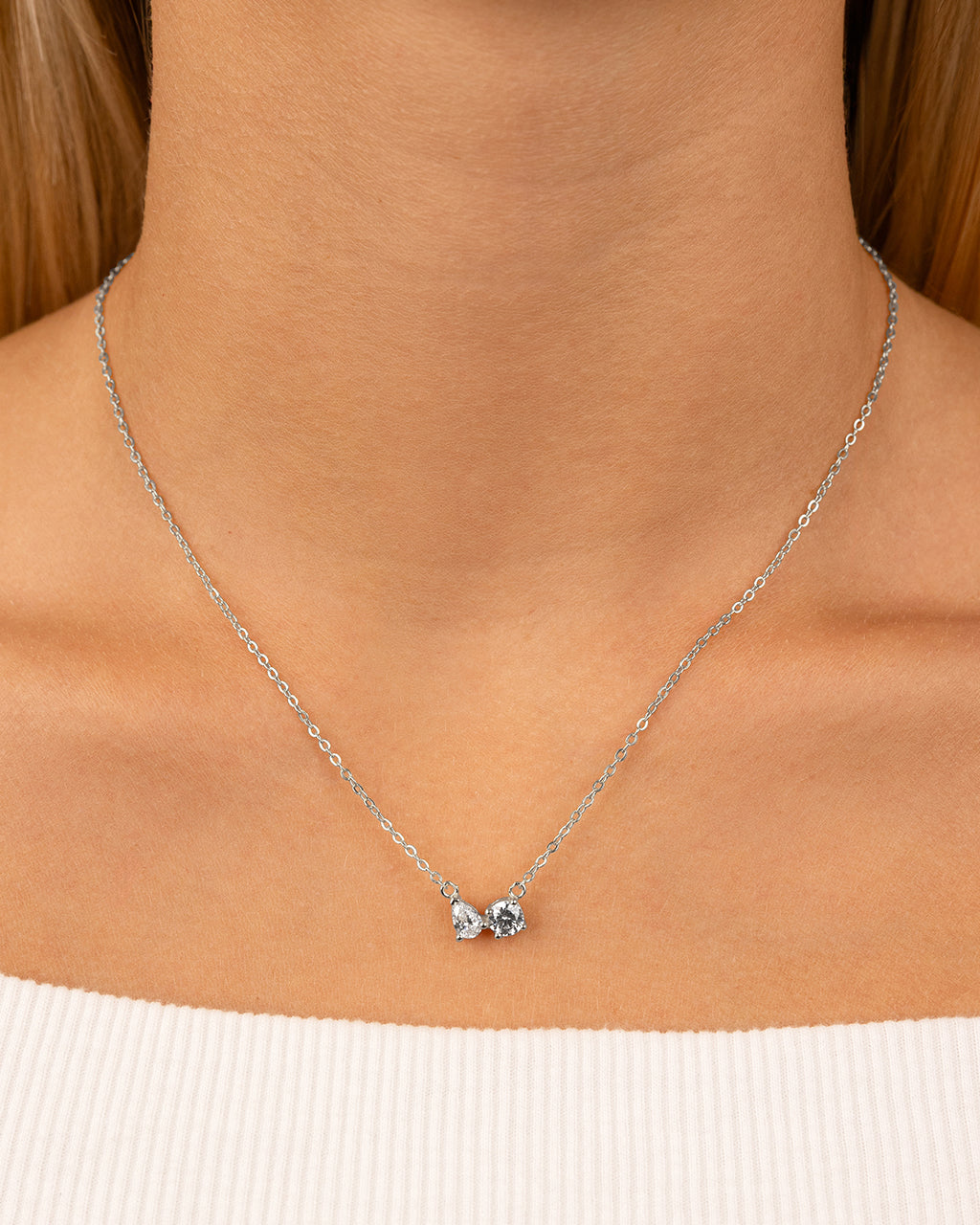 Sterling Silver Carolyn CZ Necklace - Image 2