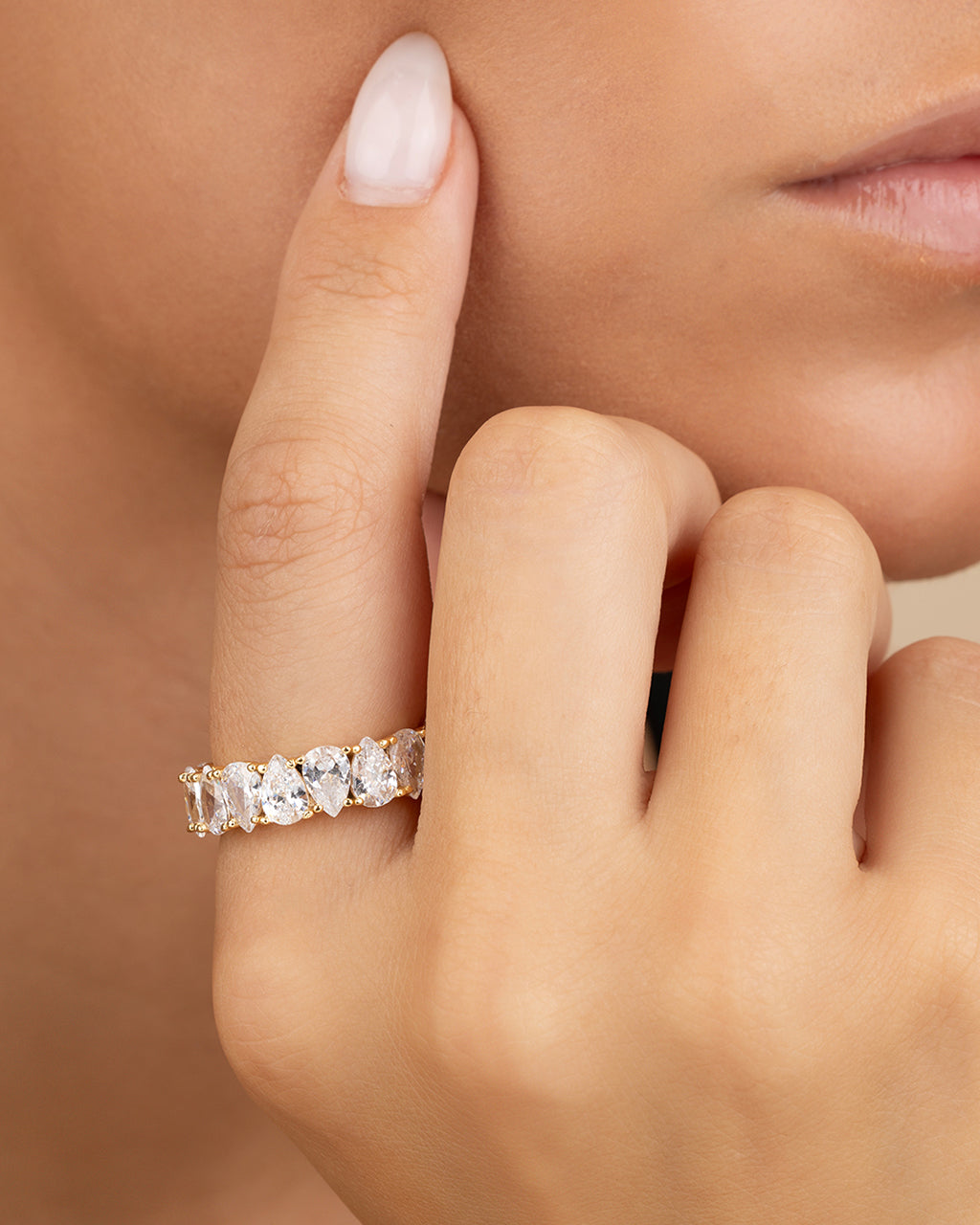 Sterling Silver Janis CZ Eternity Band Ring - Image 3