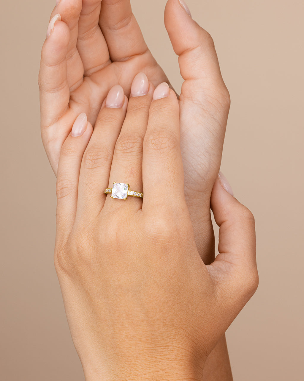 Sterling Silver Princess Cut CZ Promise Ring - Image 7