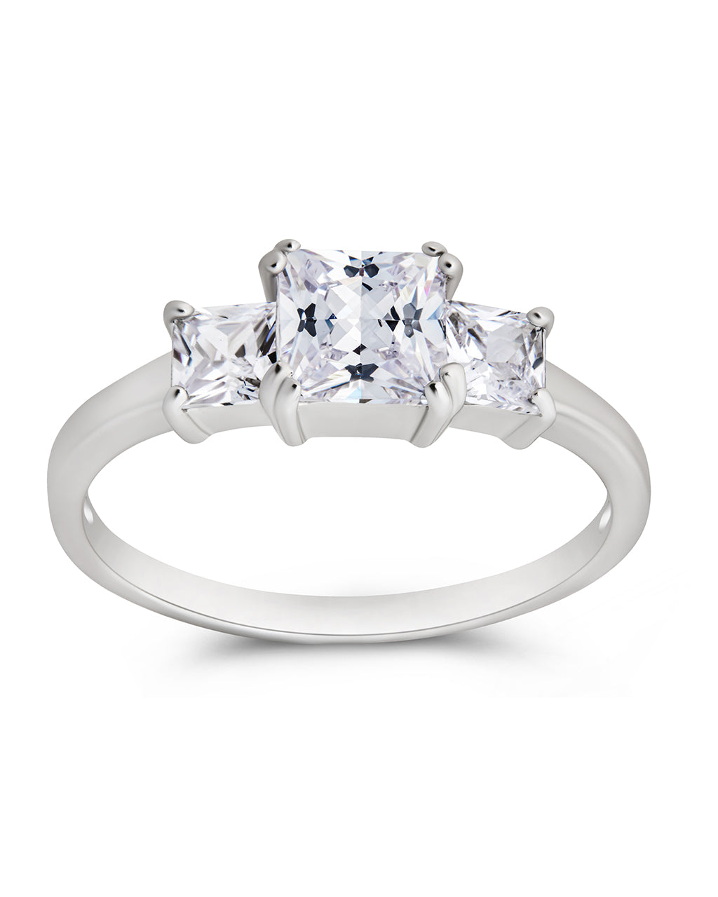 Sterling Silver Three Stone Right Hand Ring - Image 3