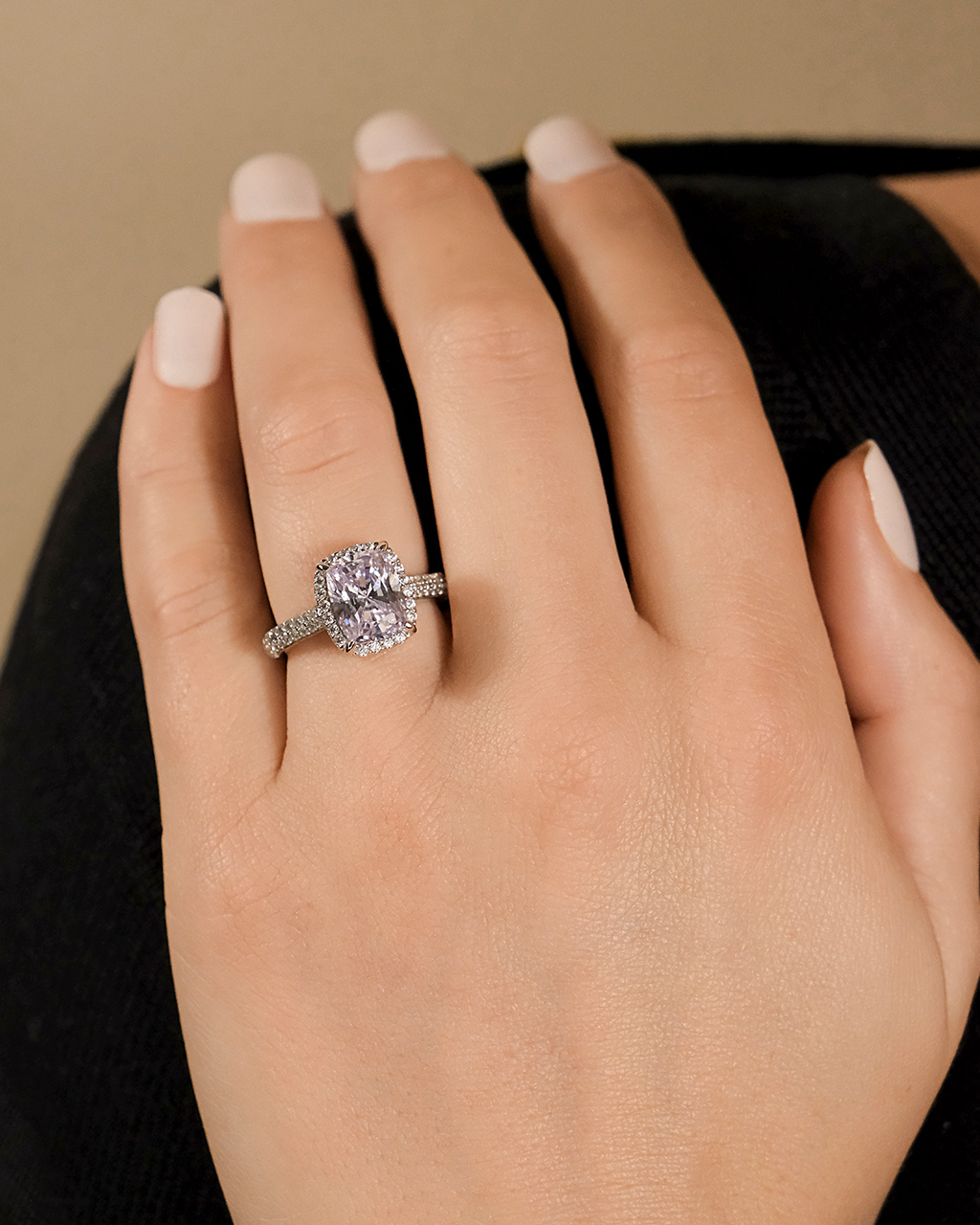 Sterling Silver Jessa CZ Radiant Ring - Image 3