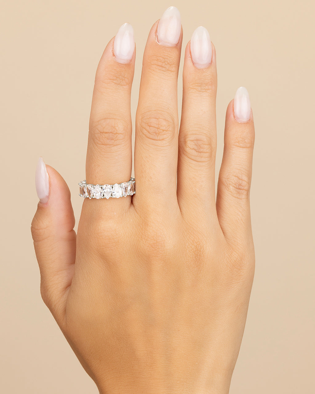 Sterling Silver Janis CZ Eternity Band Ring - Image 4