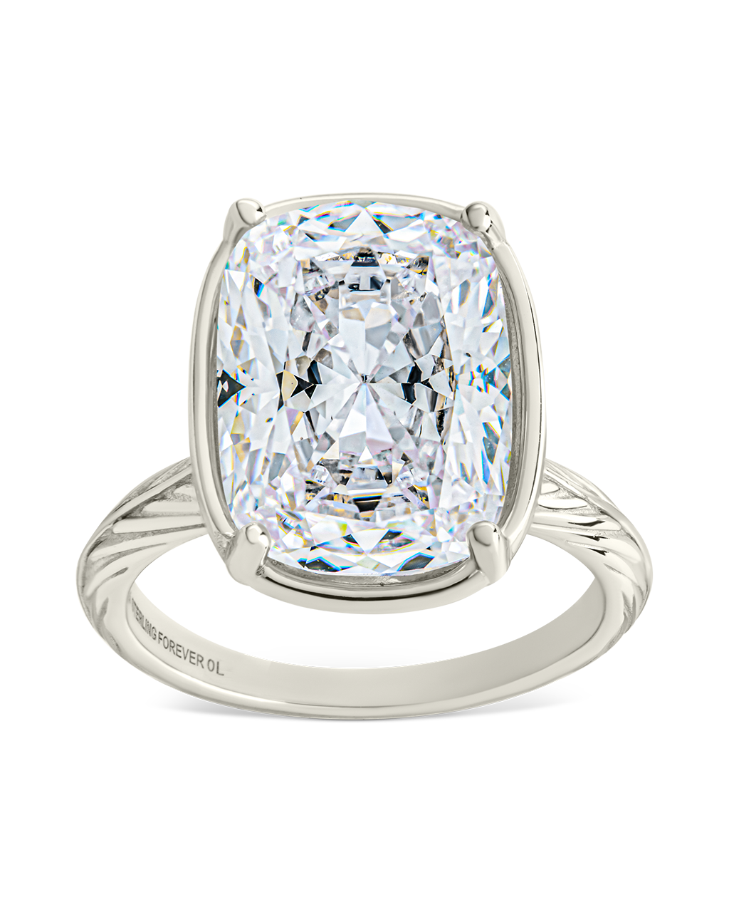 Sterling Silver Elongated Cushion Cocktail Ring - Image 11
